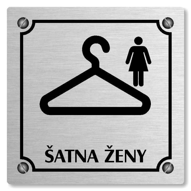 Šatna ženy, 118x118mm, stříbrná, Kansas